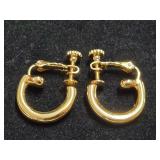 Joan Rivers Gold Tone Screw Back Earrings