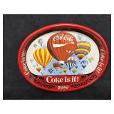 1980s Coca-Cola Hot Air Balloons Oval Tray
