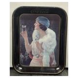 1973 Coca Cola Flapper Girl Metal Serving Tray: