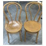 (2) Vintage Bentwood Chairs 16"x16ï¿½x35"