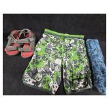 Sz 13 Kids Sandals, Sz 10/12 Minecraft Swim