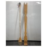 Bamboo Back Scratcher and a Long Wooden Back