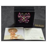 Vintage Joan Rivers Butterfly Brooch featuring