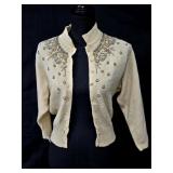 Vtg Beaded Sweater & (2) Tops