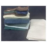 Assorted Towels, Wash Cloths & Throw Blanket