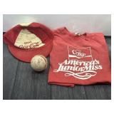 Vintage Coca Cola Hat, Sz M T- Shirt and Ball