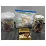 Assorted Buttons and Pins