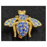 Retired Joan Rivers Blue Pave Crystal Bug/Bee