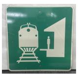 24"x24" Train Station Symbol Sign