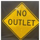 24"x24" Reflective No Outlet Sign