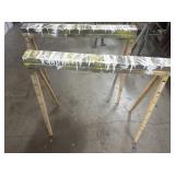 (2) Wooden Sawhorses 38"x35"