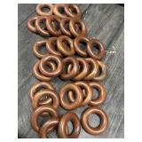 Approx (25) 2.25" Wooden Rings