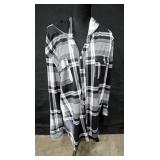 3X New York Laundry Flannel Hoodie w/Rhinestone