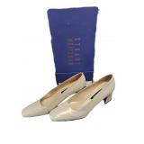 Sz 8 Stuart Weitzman beige leather block heel
