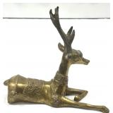 8" x 7" Solid Brass Sitting 6 pt. Buck Deer