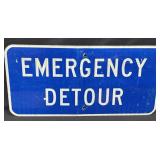 24"x12" Reflective Emergency Detour Sign