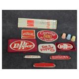 Coca-Cola Pencils, Patches, Thimbles, Knives &