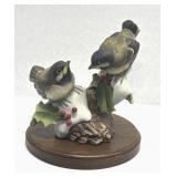 Andrea 1983 Chickadees Holly Berries Figure with