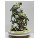 Andrea by Sadek Double Parakeet Bird Figurine