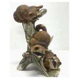 VTG HOMCO Porcelain Hand Painted 8ï¿½  3 Raccoons on