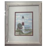 Donna Elias Drum Point Lighthouse Framed