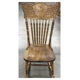 Antique Wooden Rocking Chair 18"x16"x37"