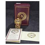 Joan Rivers Potpourri Egg w/ Red Enamel &