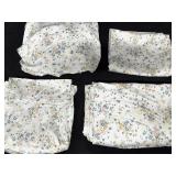 Twin Sz White Floral Bedding Sheet Set
