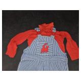 Pr of Vintage Sears Denim Pinstripe Train