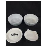 (4) Cat Bowls