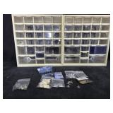 (2) Plastic Drawer Storage Boxes + Earring Backs