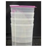 (4) Rubbermaid Food Storage Containers with Lids