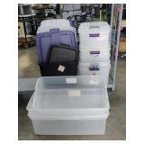 Mix and Matched Sized Storage Bins & Lids