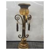 18" Brass Metal Candle Holder