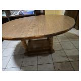58'x47'x30' Wooden Dining Table w/4 Heavy Solid