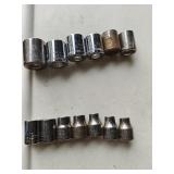 (13) Craftsman 3/8' Drive Metric Sockets