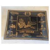 1960s Las Vegas Souvenir Tray made of Smoked
