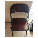 Brown Metal Foldable Chair