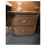 23'ï¿½16'ï¿½21.5' Solid Wood Side Table w/2 Drawers