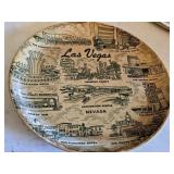 9.25' 1960s Vegas Souvenir Plate featuring