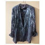 Sz: L, Blue Floral Blazer Jacket