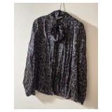 Sz: 10, Silk Blouse Floral Pattern