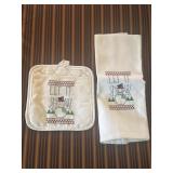 'Let It Snow' Kitchen Towel & Pot Holder
