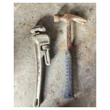 14' Pipe Wrench & Hammer