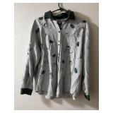 Sz: M, Long Sleeve Green Coffee Shirt