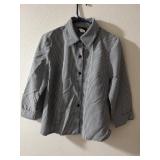 Sz: 10, Black & White Long Sleeve Short shirt