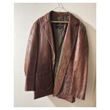 Sz: 42R, Brown Leather Jacket