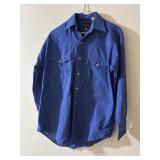 Sz: S, Blue Western Shirt Long Sleeve