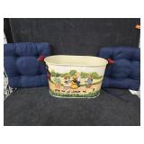 23.5"ï¿½12"ï¿½13" Storage Hand Painted w/Wooden