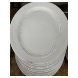 (12) 12" Thunder Group White Oval Platters